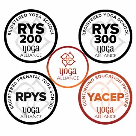 yoga alliance logos collage adwait yoga school